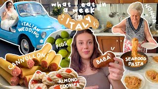 What I eat in a week at my NONNA's house in *ITALY* + WEDDING 👰🏻‍♀️