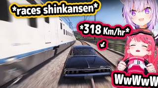 HoloGirls' Reaction To Racing the Shinkansen In Forza Horizon 6 Is Pri