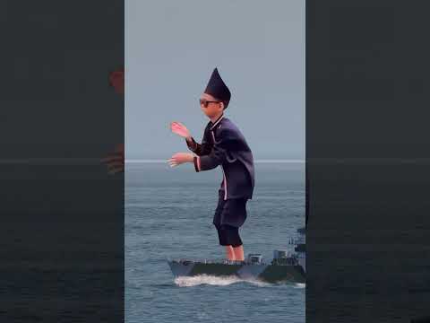 Why Is He Surfing On A Warship?