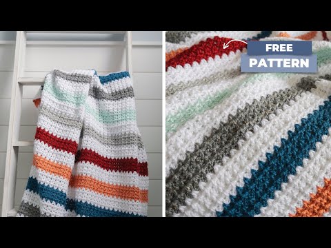 Finishing a Blanket is EASY with This ONE Trick! + Free Crochet Blanket Pattern