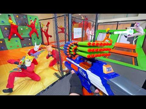 Nerf War | Amusement Park Battle 71 (Nerf First Person Shooter)