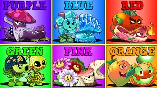 Random 6 Best Color Team Plants Battlez - Who Will Win? - PvZ 2 Team Plants vs Team Plant