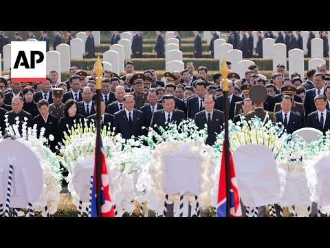 YouTube video thumbnail: North Korea TV Shows Funeral of Former Ceremonial Head of State Kim Yong Nam