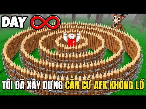 Tôi Đã Xây Dựng CĂN CỨ AFK Siêu Khổng Lồ Trong Roblox 99 Night In The Forest!!