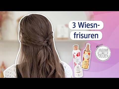 3 Wiesnfrisuren für lange & kurze Haare | Langhaarmädchen 🥨