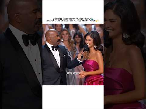 You made me the most famous host.๐ค๐โAnd you made me the most famous Miss Universe. ๐โจ #missuniverse