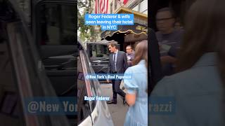 Exclusive; Roger Federer and wife seen heading to the US open in NY