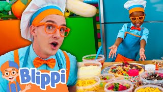 Blippi Creates CRAZY RAINBOW PIZZA | Blippi and Meekah Best Friend Adventures | Educational Video
