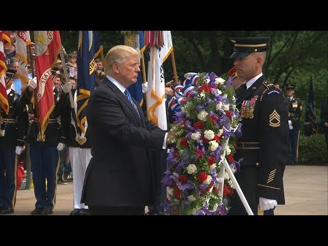 President Donald Trump participates in Memorial Day Wreath-laying Ceremony | ABC News