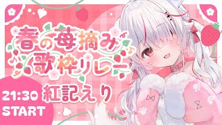 【#春の苺摘み歌枠リレー】可愛くて甘酸っぱい歌をお届けしたい枠🍓♪【Vtuber/ 紅記えり】