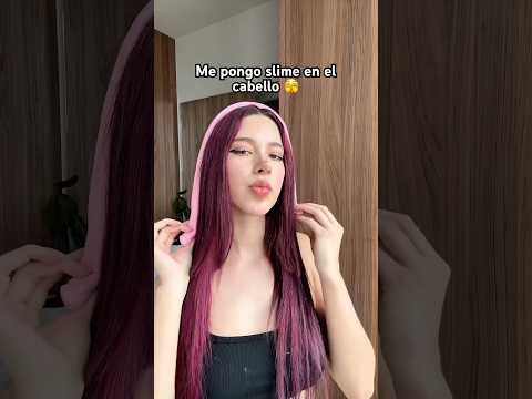 Me pongo slime en el cabello 🫣 #slime #viralvideo #trend