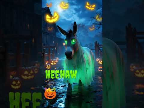 Halloween Farm Animal Sounds Song | Spooky Animals Song for Kids | Cat, Turkey, Donkey