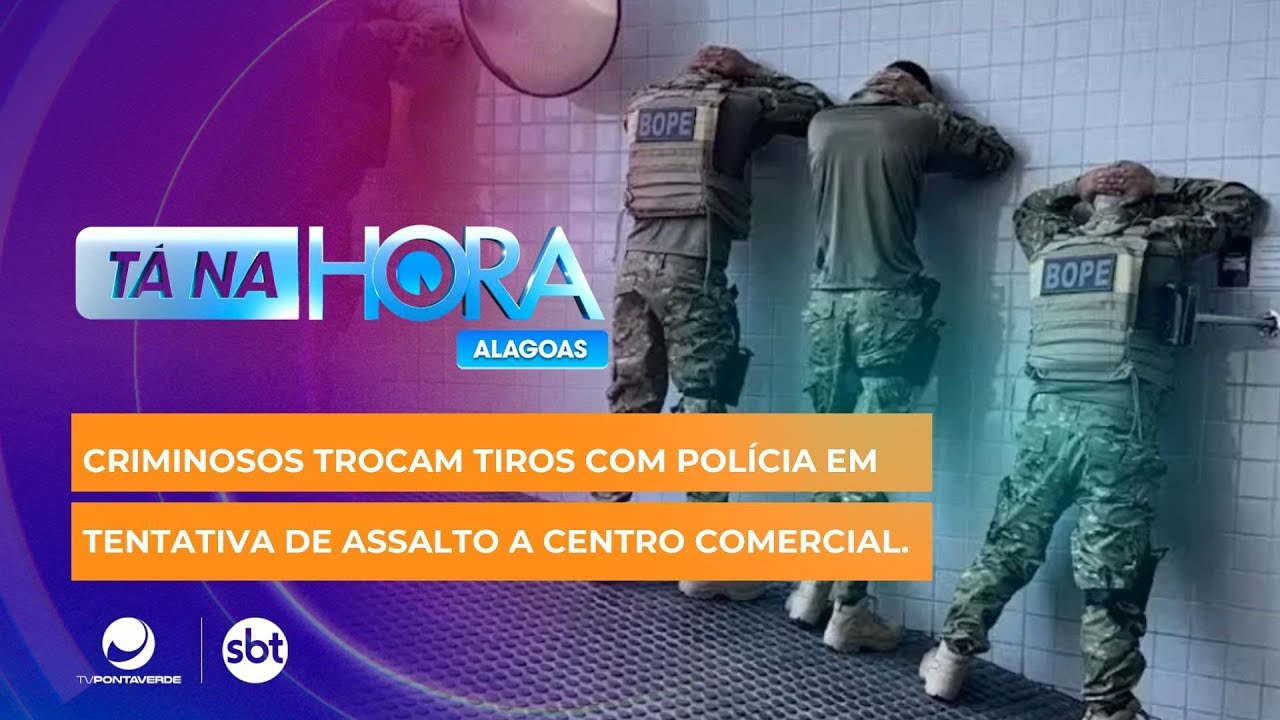 Criminosos trocam tiros com Polícia em tentativa de assalto a centro comercial