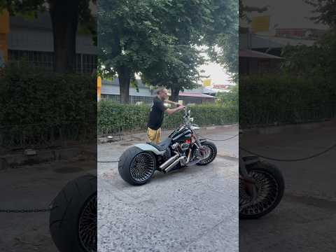 The first Harley Davidson Fatboy 360 single swingarm,first ride #harleydavidson#fatboy #harleycustom