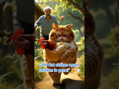 Cat Turns Thief Into Chef — Chicken Gone Forever #shorts #ytshorts #cat