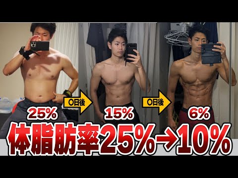 【体脂肪率25➡6％】筋肉残して体脂肪だけ落とす最短ルートはこれ！【筋トレ初心者】