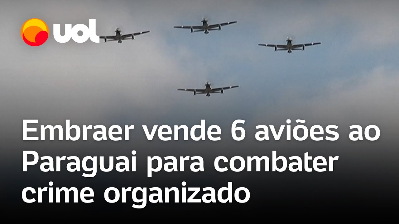 Paraguai compra seis aviões Super Tucano da Embraer para combater o crime organizado vídeo