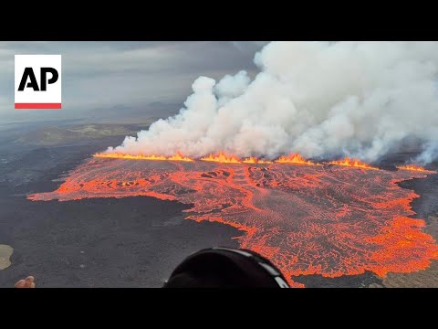 YouTube video thumbnail: Geologists on Their Honeymoon React to Iceland Volcano Erupting Again