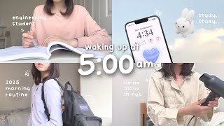 Waking up at 5AM uni vlog ☁  final exam week: getting my life together 2025, studying 10hrs a day