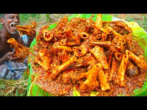 WILD BUFFALO BONE MARROW | நல்லி மிளகு வருவல் | Healthy Pepper Bone Marrow Recipe | Grandpa Show