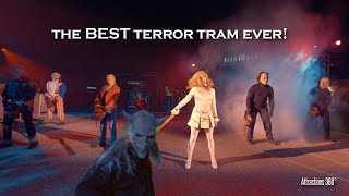BEST Terror Tram EVER! 5 Iconic Movie Scare Zones in ONE | Universal Halloween Horror Nights 2025