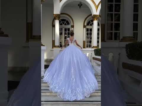 “Crystal-Studded Perfection: The Most Elegant Bridal Dress Ever #shorts  #shortvideo #shortsfeed