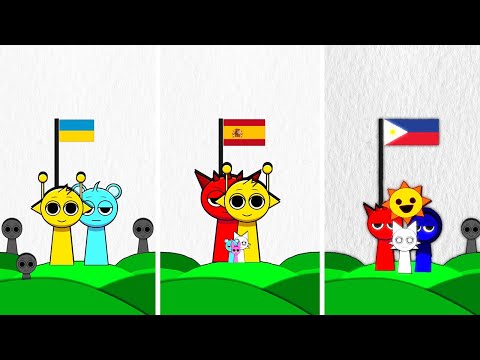 SPRUNKI | COUNTRIES COLOR EMBASSADORS #sprunki #sprunkiincredibox #sprunkisong