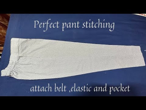 Perfect ladies pant (trouser) stitching with all tips belt, elastic and pocket stitching pant plazo