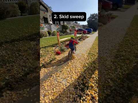 What’s your favorite way to clean the leaves? 🍂 #kidsonbikes #funwithdad #wildchild