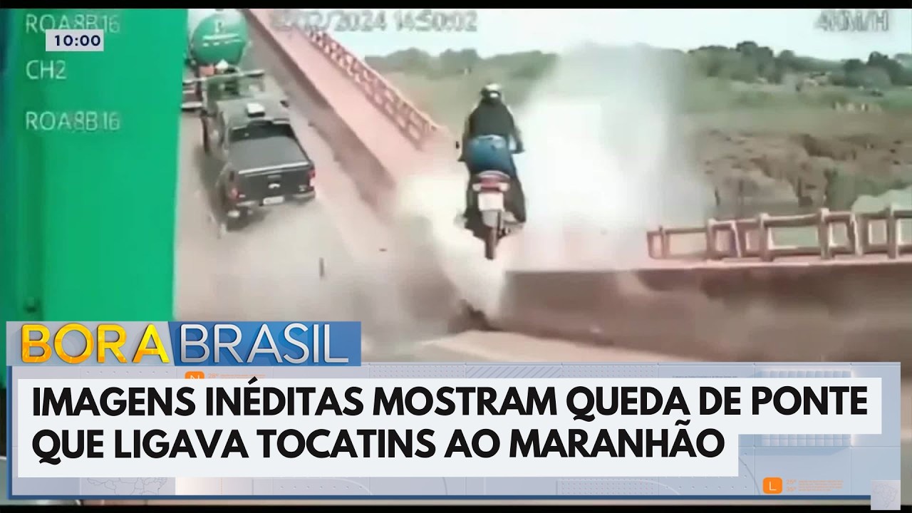 Imagens inéditas mostram queda de ponte que deixou 17 pessoas mortas | Bora Brasil