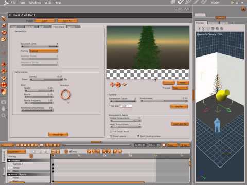 Making A Christmas Tree Using the Plant Modeler