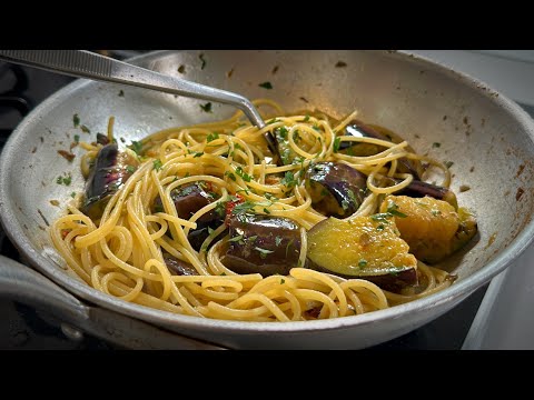 ナスが最高に美味しい！【茄子のペペロンチーノ】イタリアの定番パスタ