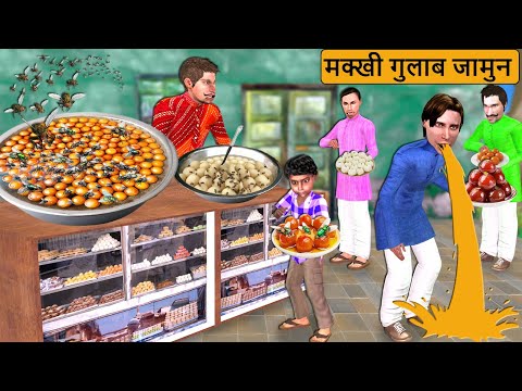 Makkhi Wala Gulab Jamun Indian Sweets Street Food Hindi Kahaniya Moral Stories Funny Comedy Video