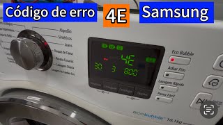 Lava e seca Samsung dando erro 4E dicas para diagnóstico correto !