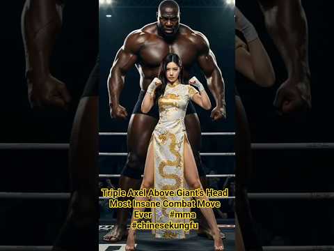 Triple Axel Above Giant's Head Most Insane Combat Move Ever #mma #chinesekungfu #wwe