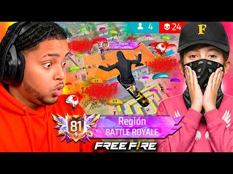 NIÑO DE 13 AÑOS TOP GLOBAL 81 😱 SORPRENDE A TODO FREE FIRE !!