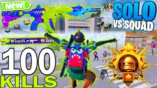 100 KILLS!🔥 IN 3 MATCHES FASTEST GAMEPLAY With FULL S2 OUTFIT😍PUBG MOBILE - BGMI