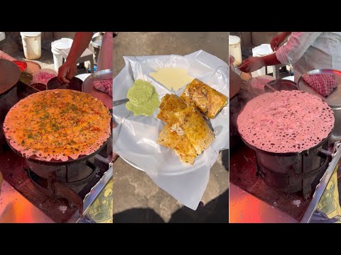 🤤Mumbai का मशहूर Rava Masala Dosa😍Mumbaistreetfood🔥#youtubevideo #streetfood #food #mumbai