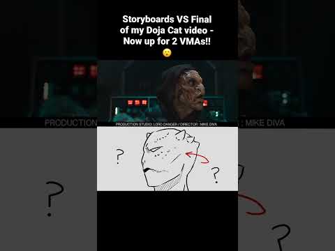 Storyboards VS Final of my Doja Cat video - Now up for 2 VMAs!!