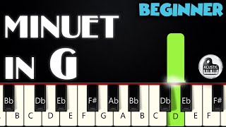 Minuet in G - Bach | BEGINNER PIANO TUTORIAL + SHEET MUSIC by Betacustic