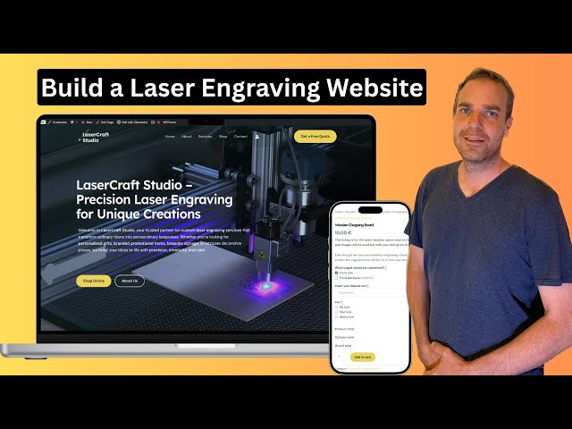 In this video tutorial, I’ll show you how to build a professional Laser Engraving Website using WordPress and WooCommerce — perfect for promoting or starting your laser engraving services and selling custom-engraved products online! 

From selecting the right theme to setting up WooCommerce, adding product pages, and optimizing for SEO, I guide you step-by-step through the entire process.

Watch as I build a laser engraving business website from scratch, showing each step on my computer using a website builder. I demonstrate the entire web design process, from initial setup to adding WooCommerce products. This video is a great tutorial on how to build a website for your business.

Whether you're starting your own laser engraving business or upgrading your online store, this tutorial will help you create a stunning and functional website.

➡️ Best WordPress Hosting: https://be.elementor.com/visit/?bta=225875&brand=elementor&landingPage=https%253A%252F%252Felementor.com%252Fwordpress-hosting%252F

➡️ WooCommerce Product Options Plugin: https://wordpress.org/plugins/advanced-product-fields-for-woocommerce/

➡️ Best WordPress Dropshipping Plugin: https://alidropship.com/woocommerce-dropshipping-plugin/?via=18097

👉 Don’t forget to like, comment, and subscribe for more WordPress and eCommerce tutorials!

***********************
Work with me 👇
👉 Let's Work Together: https://datacrypt.io/work-with-me/
👉 Book a 60-minute One-On-One Coaching Call: https://tidycal.com/tim83/60-minutes-consultation
***********************

😊 Support Me On Patreon: https://patreon.com/DigitalInsight

👍 If you liked the video, I would be thrilled if you gave the video a "Like". I would also be very happy if you subscribe to my channel, so you won't miss any more videos from me! ❤️

*Some links published here may be affiliate links. As an Amazon Associate, I earn from qualifying purchases. When you click on links to various merchants on this channel and make a purchase, this can result in this channel earning a commission. Affiliate programs and affiliations include, but are not limited to, the eBay Partner Network.

Timestamps:
0:00 - Intro
0:45 - The Plan To Build a Laser Engraving Business Website
2:55 - How To Create A WordPress Website on Your Local Computer
4:55 - Important Settings on a Fresh WordPress Installation
7:57 - How To Install A WordPress Theme For Free
8:59 - How To Install A Starter Template
16:00 - Installing The Most Important WordPress Plugins
18:17 - How To Activate Automatic WordPress Plugin Updates
20:41 - Activate and Setup WooCommerce
23:11 - How To Customise The Homepage With Elementor Page Builder
49:38 - How To Use The WordPress Customizer
51:00 - How To Create A Website Logo With Canva
55:12 - Edit The Main Menu
56:39 - How To Edit The Footer Menu
1:0):21 - Edit The WooCommerce Settings
2:11:39 - How To Create WooCommerce Shipping Zones
1:12:28 - The WooCommerce Payment Methods
1:15:03 - How To Create WooCommerce Product Categories
1:17:17 - How To Create A WooCommerce Product
1:18:58 - Install And Setup The Free Product Customizer
1:33:33 - How To Edit The Other Pages With Elementor
1:36:02 - How To Transfer A Website From Your Computer To a Live Domain and Hosting
1:39:10 - Summary