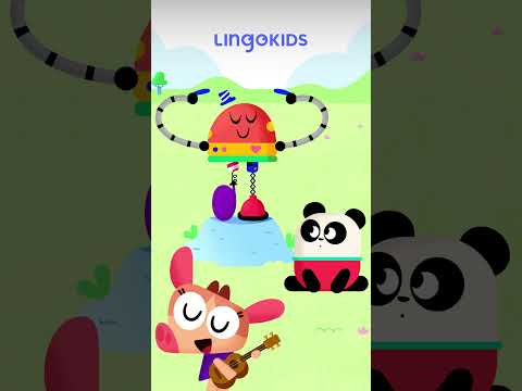 HEAD SHOULDER KNEES and TOES 👋 Dance with #babybot and @Lingokids #nurseryrhymes #forkids