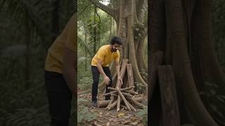 wood House in Jungle  #viralvideo #viral #viralvideo #viralshorts #viralreels #woodhouse
