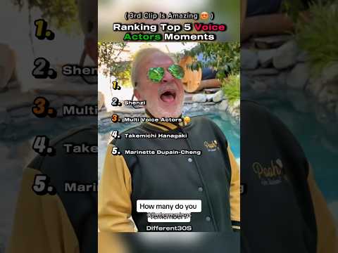 Top 5 Voice Actors Moments #fypシ #voiceactor #shorts #ranking #tiktok