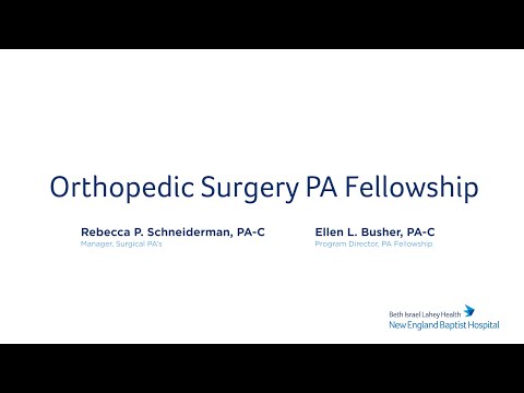 Orthopedic Surgery Physician Assistant Fellowship