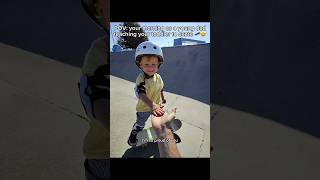 POV: your morning as a young dad teaching your toddler to skate 🛹 🤩￼
