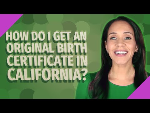 How do I get an original birth certificate in...