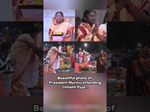 Beautiful photo of President Murmu attending Chhath Puja #shortsfeed #youtubeshorts