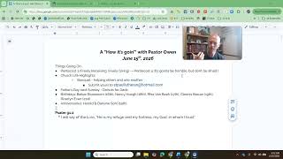 June 15, 2026 - How it's goin' with Pastor Owen