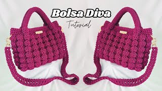 Como Fazer Bolsa de Crochê: Tutorial Perfeito e Fácil para Iniciantes/Bolsa Diva